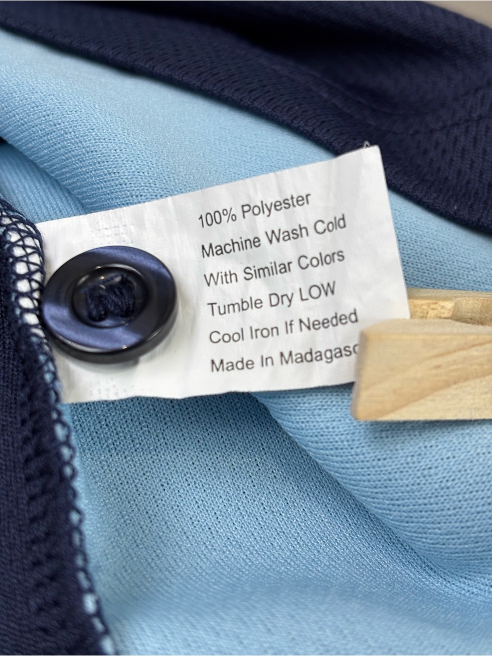 USA Softball Navy and Light Blue Performance Polo - Picture 5 of 8